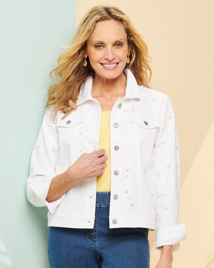 Pearl Sateen Jean Jacket image number 1