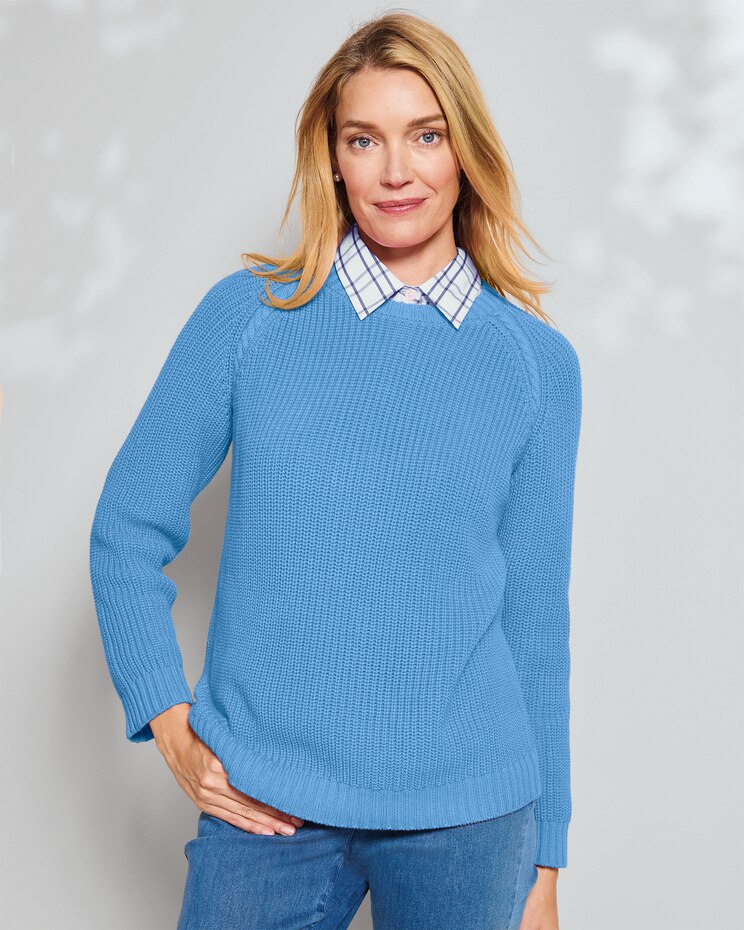 Bayside Cotton Shaker-Stitch Pullover image number 1