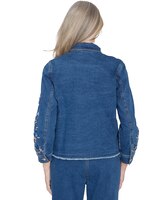 Alfred Dunner® Scottsdale Floral Embroidered Fringe Jacket thumbnail number 2