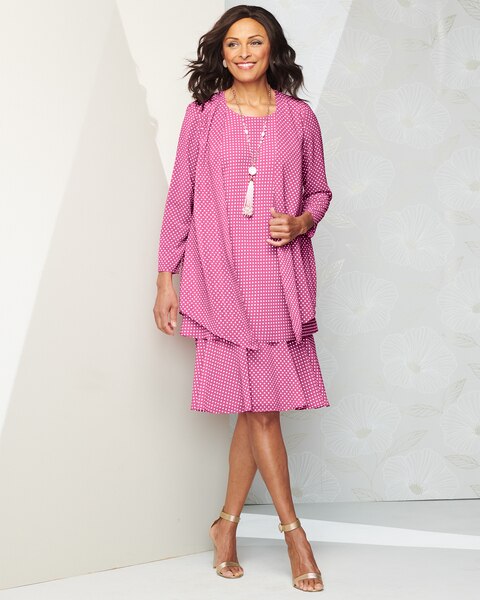Flirty Dot Jacket Dress