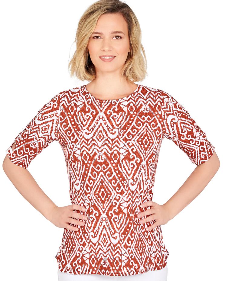 Ruby Rd® Ikat Print Top image number 1