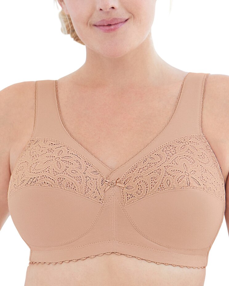Glamorise Full Figure Plus Size MagicLift Cotton Support Bra Wirefree image number 1