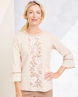 Floral Embroidery Tee by Alfred Dunner thumbnail number 1