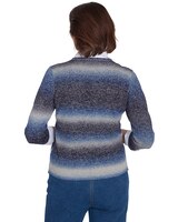 Alfred Dunner® Classics Chevron Ombre Woven Sweater thumbnail number 2