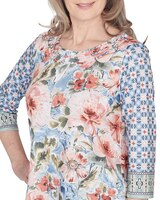 Alfred Dunner® Scottsdale Floral Geometric Triple Knot Top thumbnail number 5