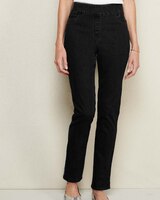 Slimtacular®  Slim-Leg Pull-On Denim Jean thumbnail number 1