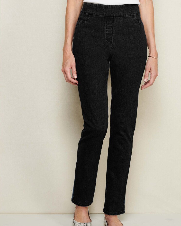 Slimtacular®  Slim-Leg Pull-On Denim Jean image number 1