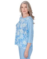 Alfred Dunner® Hyannisport Crew Neck Floral Top thumbnail number 4