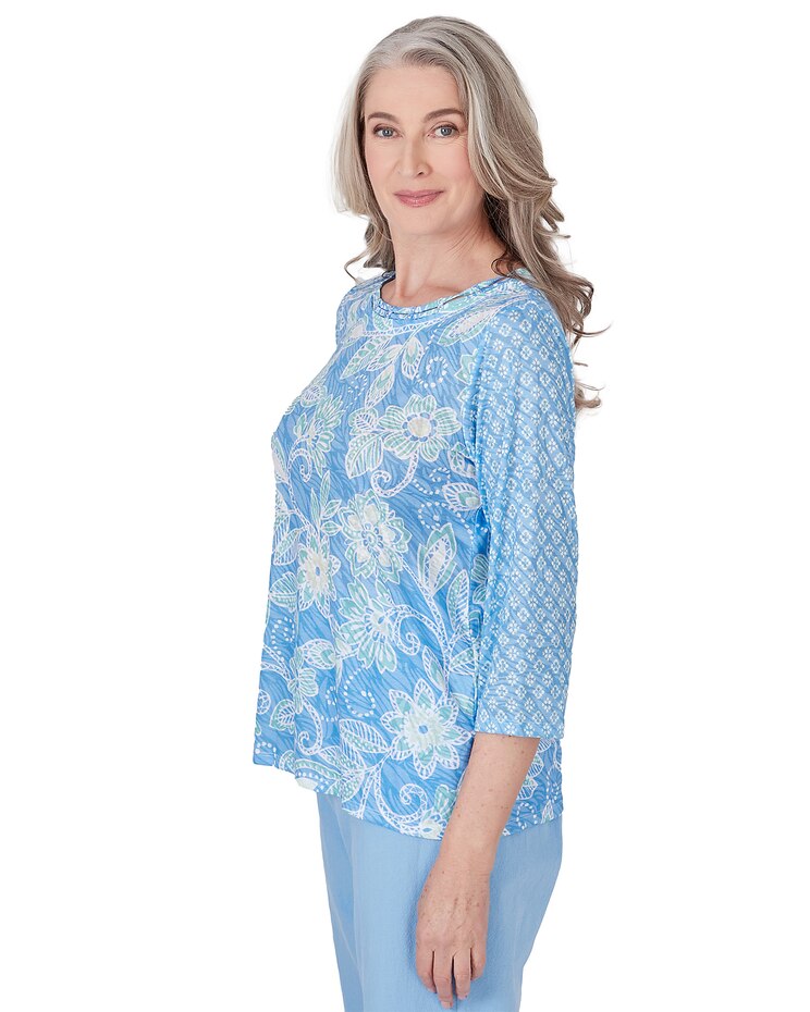 Alfred Dunner® Hyannisport Crew Neck Floral Top image number 4