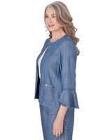 Alfred Dunner® Blue Bayou Chambray Jacket thumbnail number 4