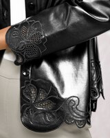Vegan Leather Embroidered Shacket thumbnail number 2