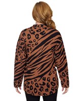 Ruby Rd® Animal Print Sweater Jacket thumbnail number 4