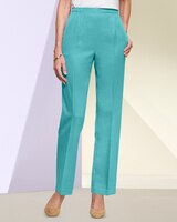 Herringbone Straight Leg Pull-On Pants thumbnail number 1