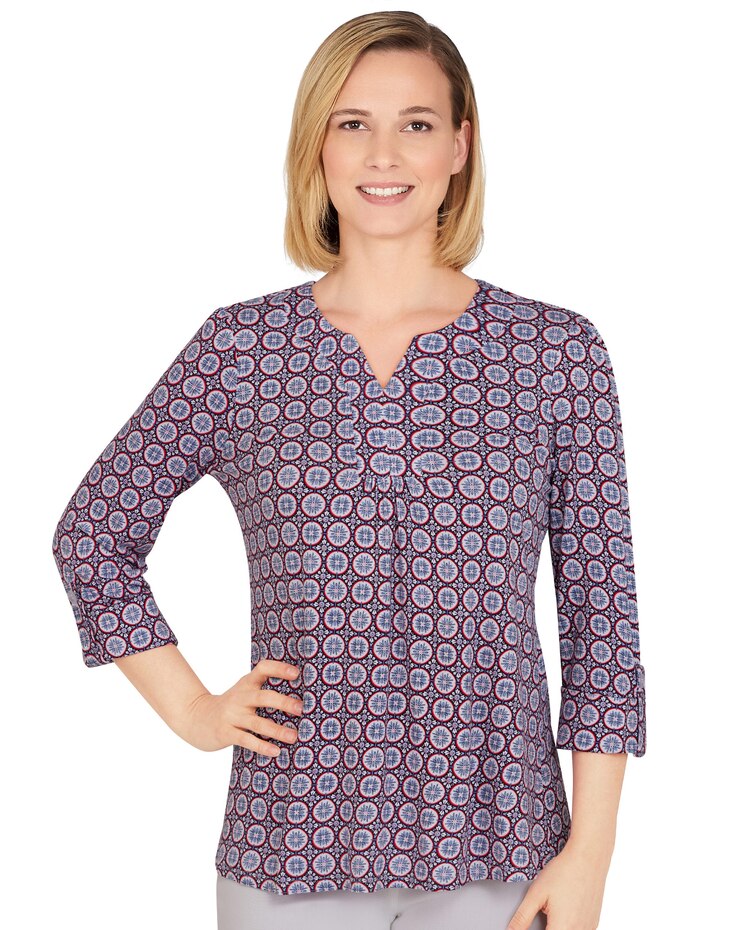 Ruby Rd® Foulard Print Top image number 1