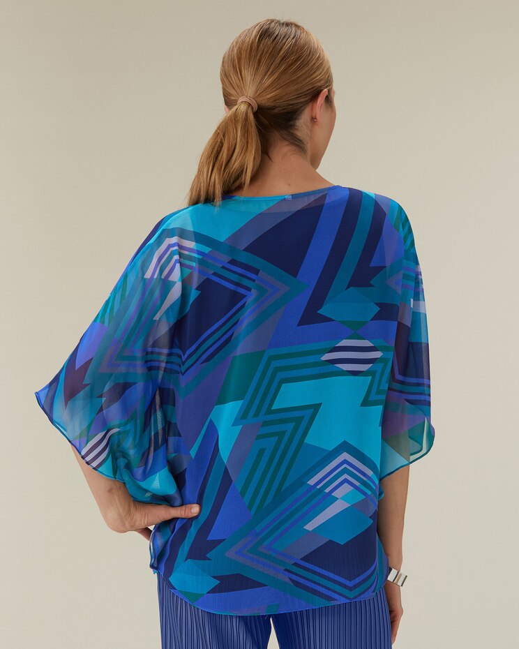 Modern Geo Poncho image number 2