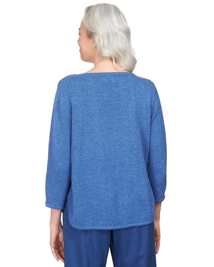 Alfred Dunner® Chelsea Market Colorblock Crew Neck Sweatshirt image number 2