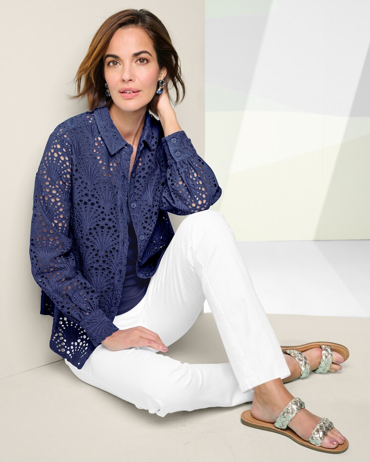 Scallop Eyelet Big Shirt image number 3