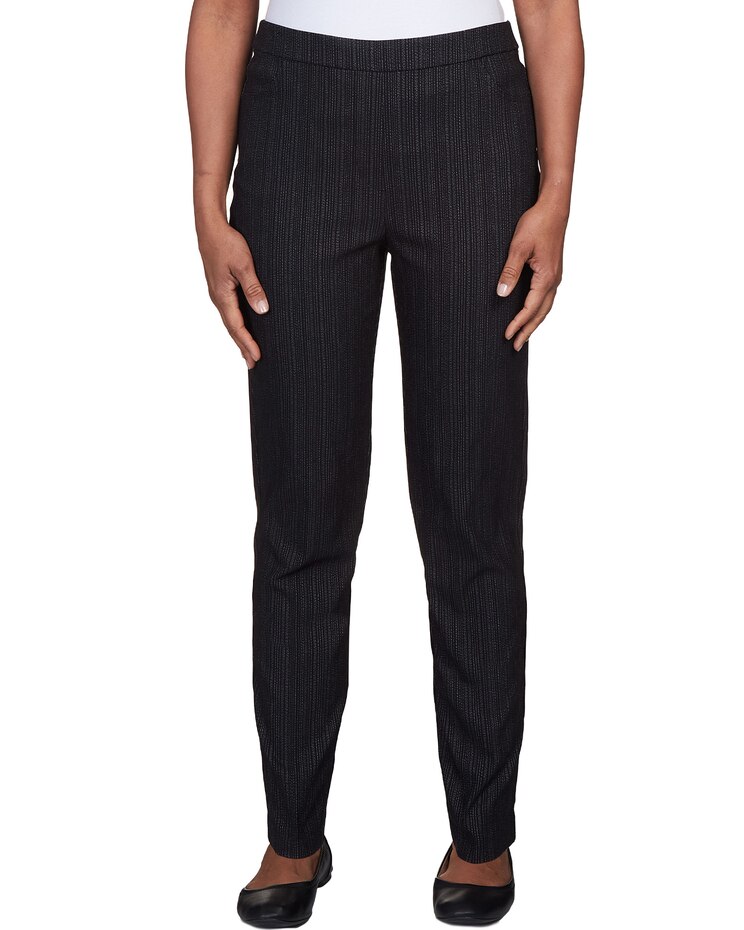 Alfred Dunner® World Traveler Slim Fit Pinstripe Short Length Pant image number 1