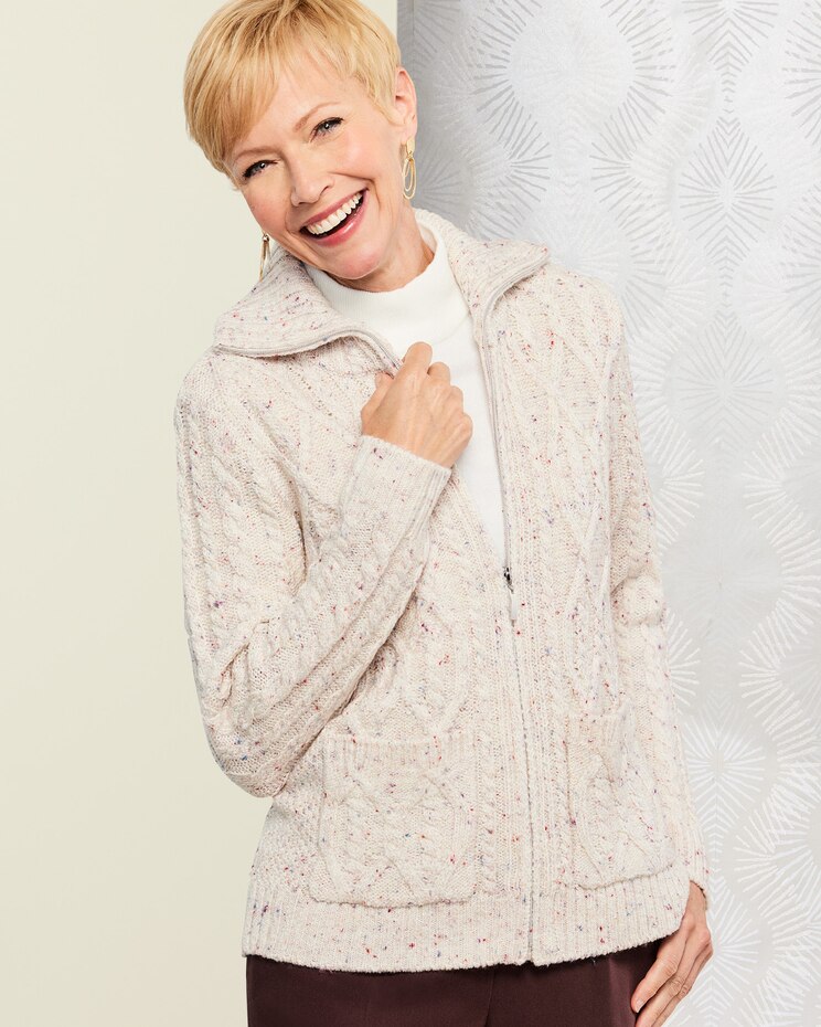 Cable Sweater Jacket image number 1