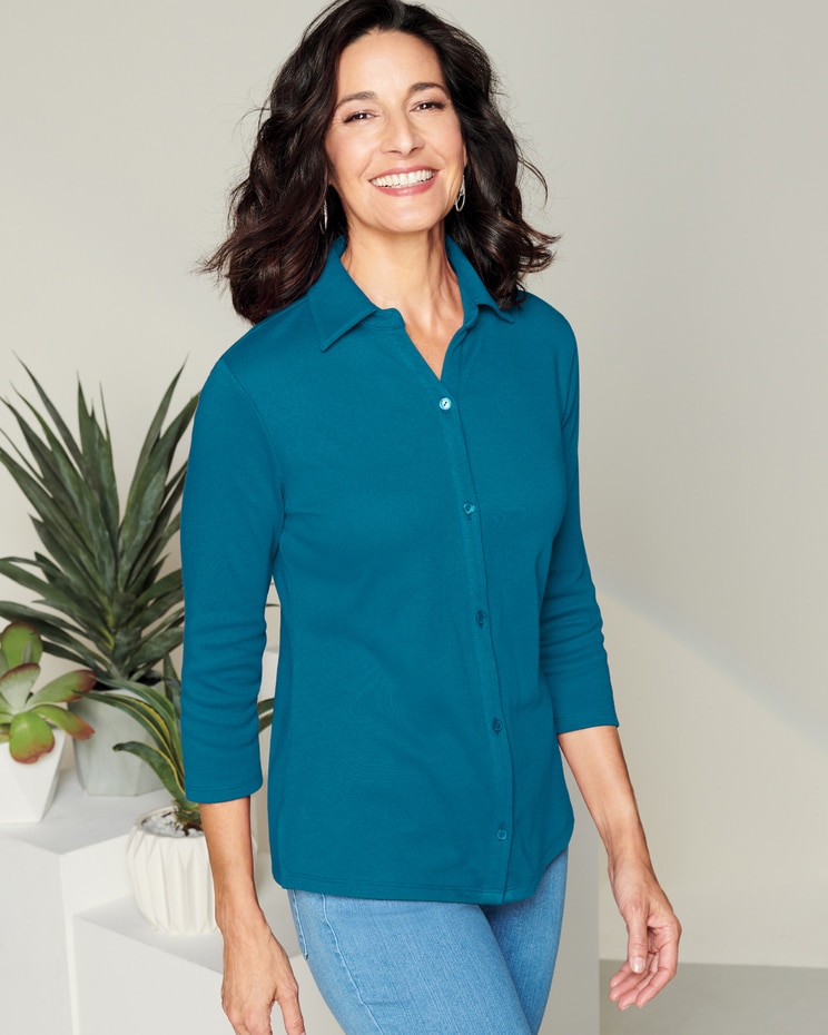 Essential Button Front Shirt image number 1