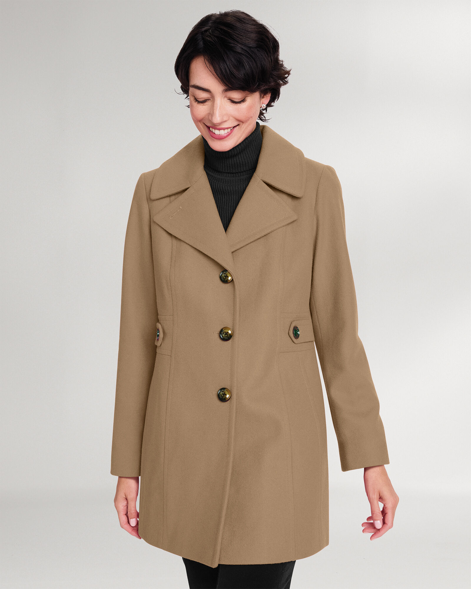 London Fog Side Tab Wool Coat Draper s Damon s