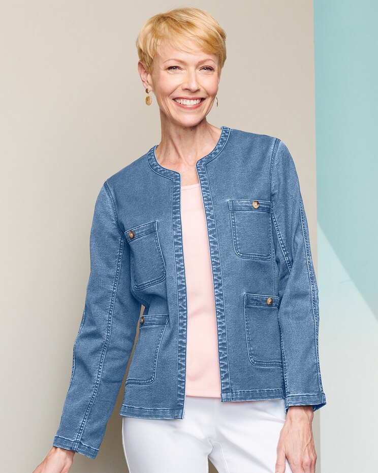 Soft Stretch Denim Jacket image number 1