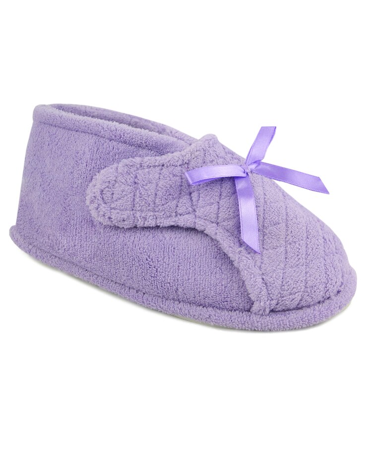 MUK LUKS Soft Ones Micro Chenille Adjustable Bootie Slipper image number 1