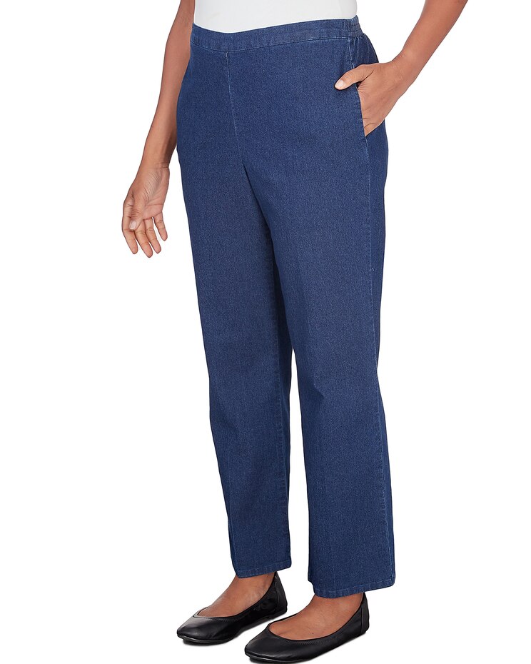 Alfred Dunner® Lavender Fields Denim Pull On Short Length Pant image number 6