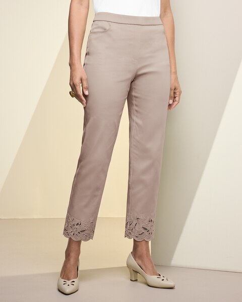 Cut Out Floral Pant by Alfred Dunner
