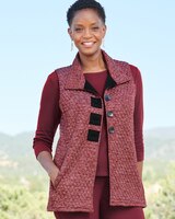 Quilted Melange Vest thumbnail number 1