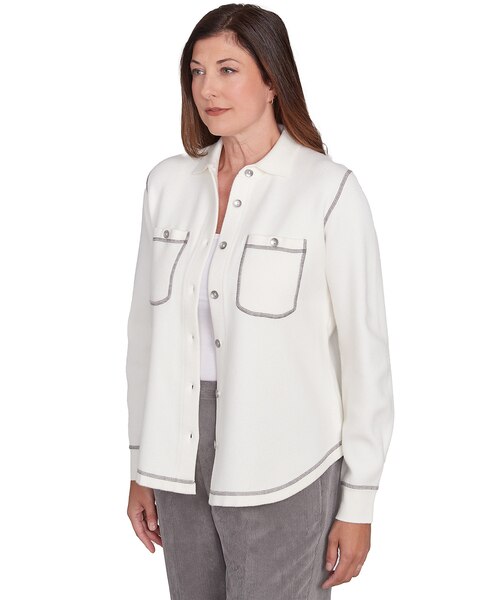 Alfred Dunner® Copenhagen Button Up Shirt Jacket