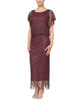 S.L. Fashions Jacket Dress with Sequin Cut Out Dress thumbnail number 1