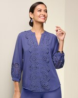 Eyelet Trim Tunic thumbnail number 1