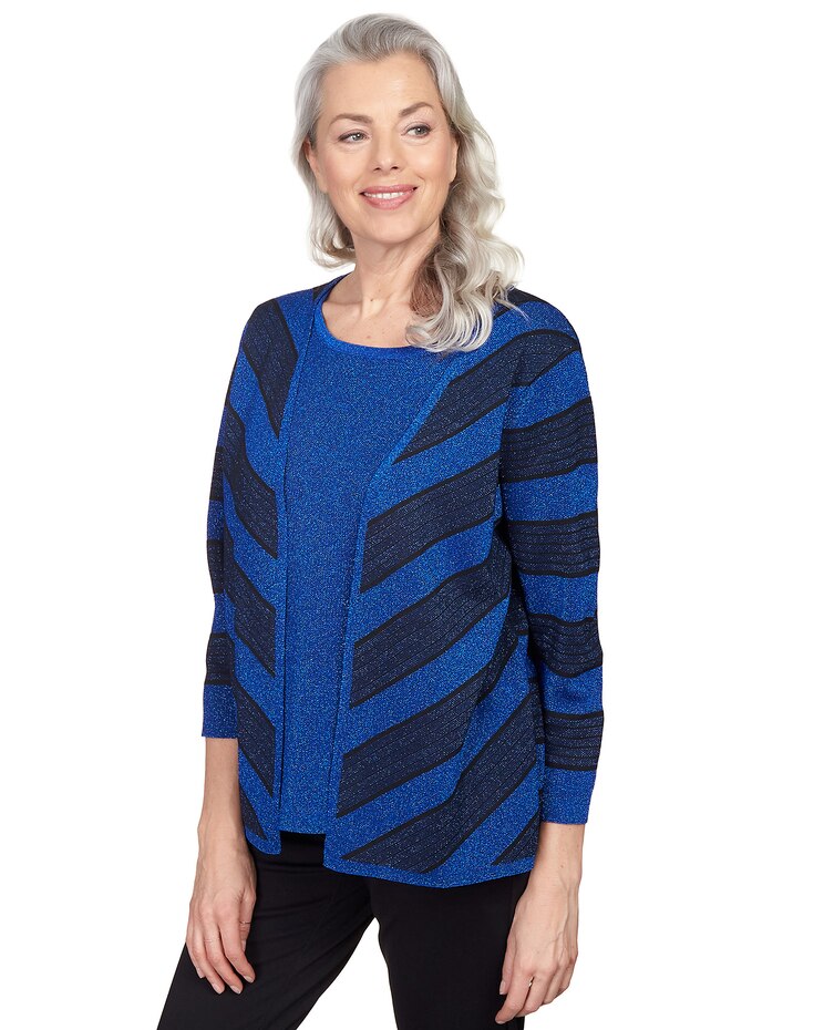 Alfred Dunner® Chevron Stripe Two For One Top image number 6