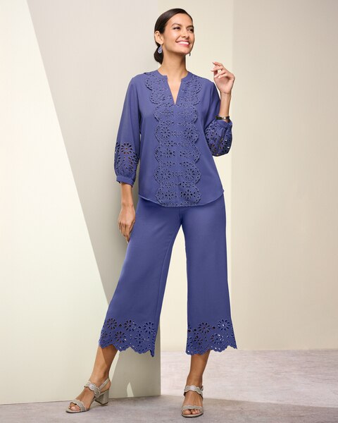 Eyelet Trim Tunic