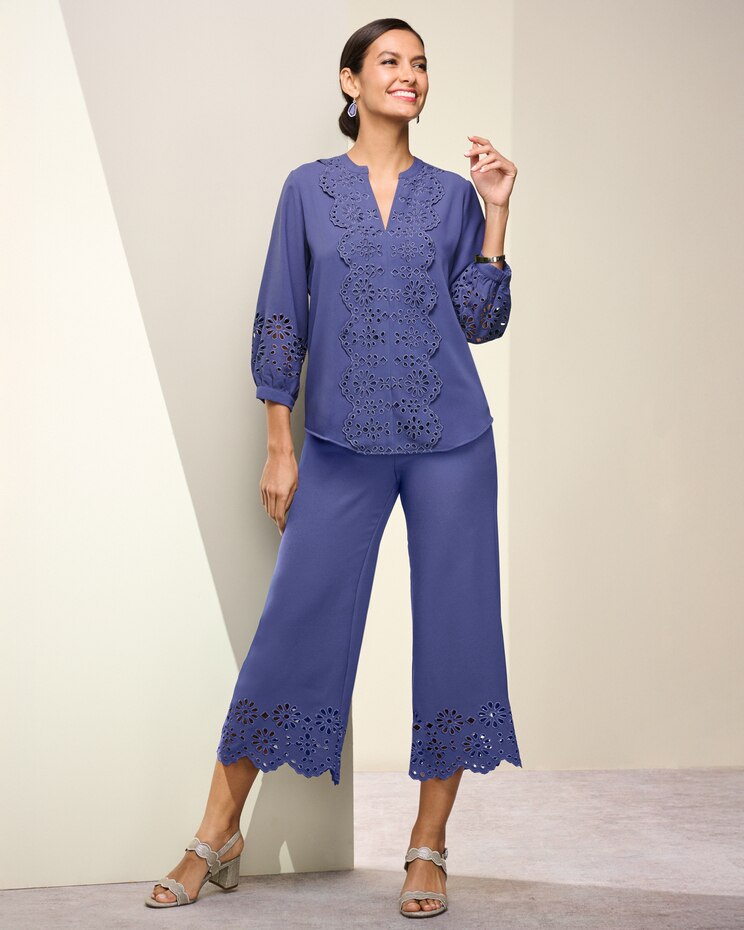 Eyelet Trim Tunic image number 2