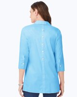 Foxcroft Pamela 3/4 Sleeve Solid Stretch Blouse thumbnail number 2