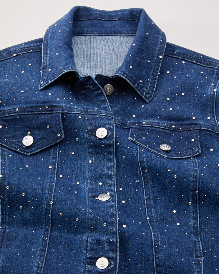 Slimtacular® Dream Jean Jacket with Sparkle image number 3