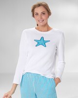 Seaside Charm Cotton Jacquard Sweater thumbnail number 3