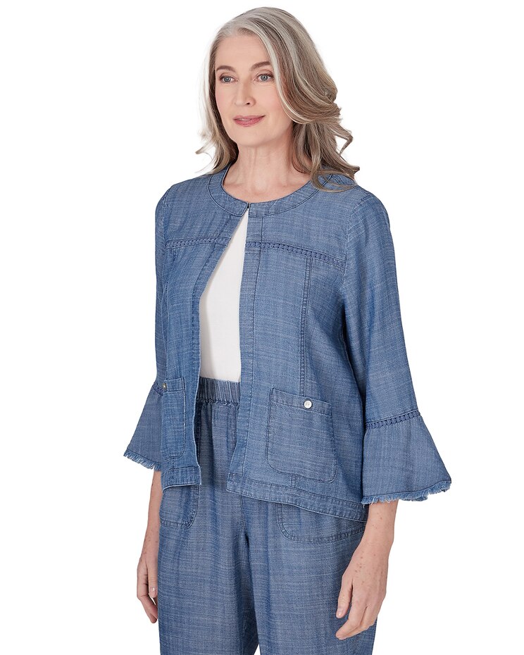 Alfred Dunner® Blue Bayou Chambray Jacket image number 3