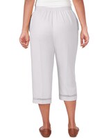 Alfred Dunner® Charleston Twill Capri With Lace Inset Bottom thumbnail number 2