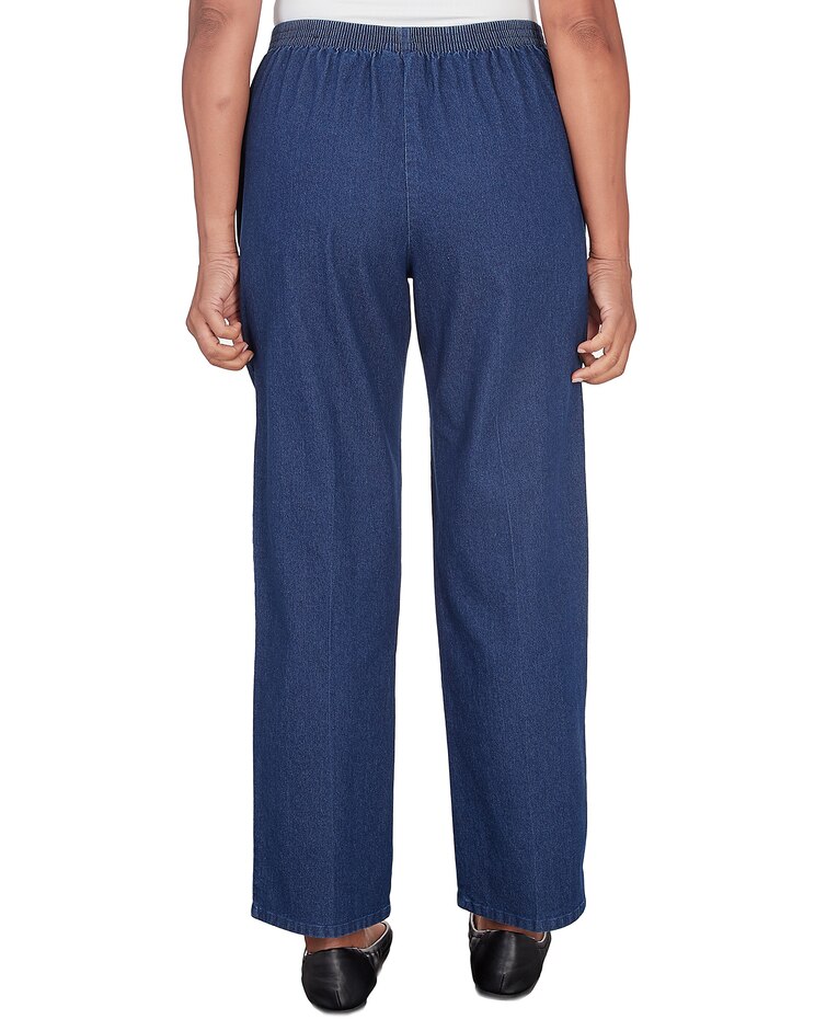 Alfred Dunner® Lavender Fields Denim Pull On Short Length Pant image number 5