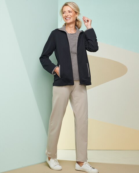 Stripe Me Up Jacket & Go Everywhere Knit Pants