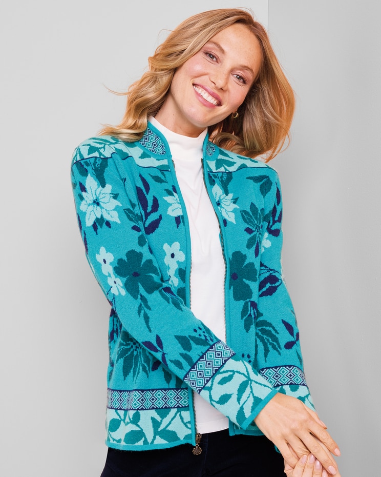 Poinsettia Nordic Cardigan image number 1