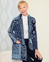 Jacquard Fringe Cardigan thumbnail number 1