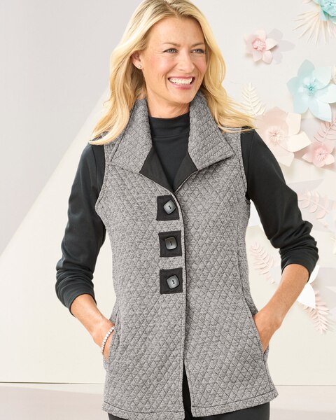 Quilted Melange Vest
