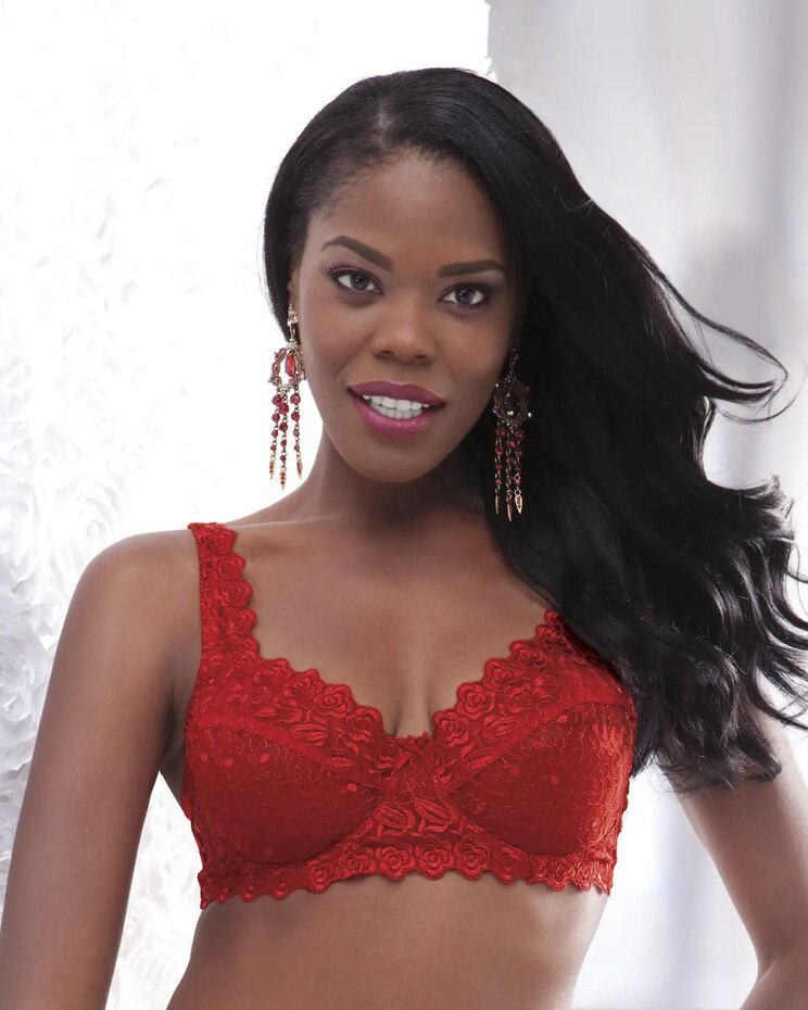 Valmont Beautifully Embroidered Lace Underwire Bra image number 1