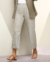 Sunwashed Linen Stripe Crop thumbnail number 1