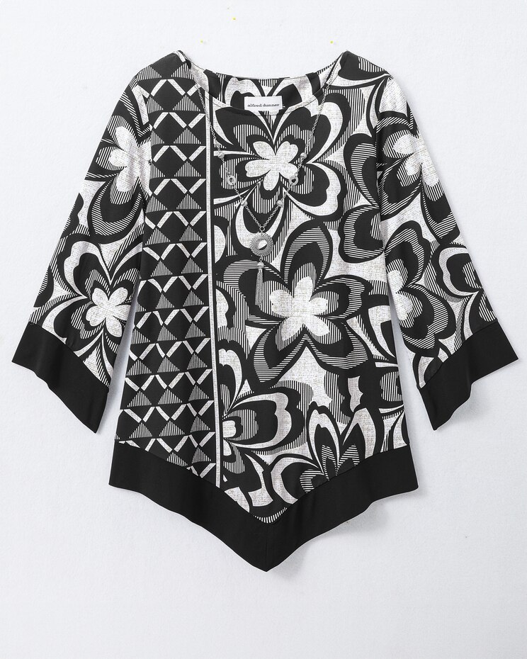 Floral Geo Top by Alfred Dunner image number 3
