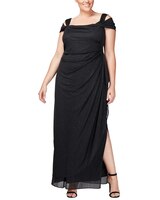 Cold Shoulder Glitter Mesh Dress  thumbnail number 4